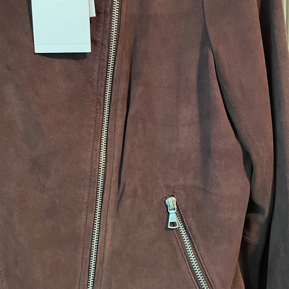 NWT UGG Suede Moto Jacket in Port - Picture 5 of 6